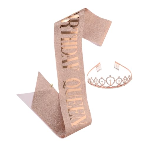 Ipetboom Geburtstagskrone und Haarband für Mädchen Stilvolles Etikettierband mit Buchstaben Teiliges Party Accessoires für Unvergessliche Feierlichkeiten von Ipetboom
