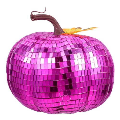 Ipetboom Glänzendes Halloween Kürbis Ornament mit Spiegeloberfläche für Partys Heimdekoration Blickfang für Tische und Regale von Ipetboom