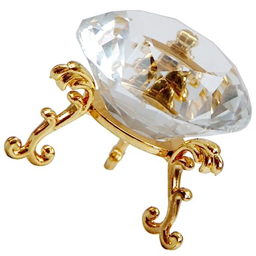 Ipetboom Glasdiamant Dekoration mit Metallständer Simulierter Diamant Tischdekoration Schmuckstück als für Wohnzimmer Büro Hochzeitsdeko und Party Accessoire von Ipetboom