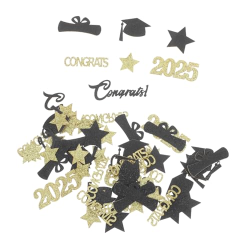 Ipetboom Glitzernde Abschlussfeier Tischdekoration mit Graduation Cap Konfetti Leicht Arrangierbar und Wiederverwendbar für Kindergarten Grundschule Gymnasium Hochschule Feierlichkeiten von Ipetboom