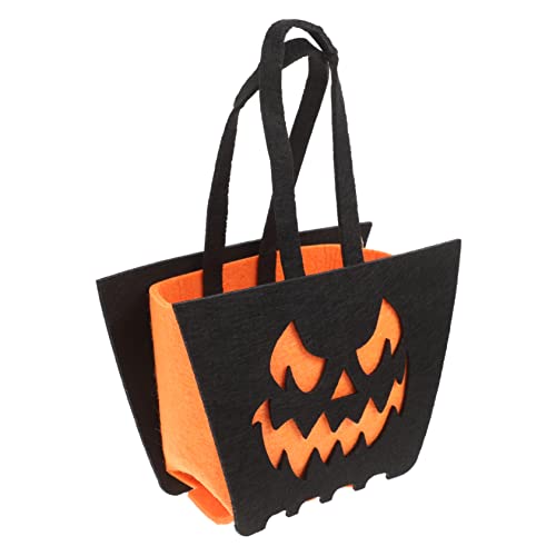 Ipetboom Halloween Süßigkeiten Tasche Wiederverwendbare Non Woven Tragetasche mit Lustigem Teufelsdesign für Halloween Feste und Geschenktüten von Ipetboom
