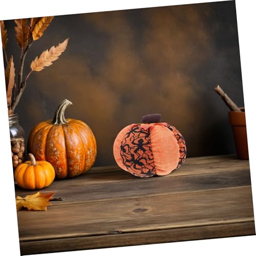 Ipetboom Handgefertigte Stoff Pumpkins mit Lächelnden Gesichtern Gefüllt mit Weichem PP Baumwoll Leichte Strapazierfähige Halloween Deko Wiederverwendbar für Ernteparty Tischmittelstücke von Ipetboom