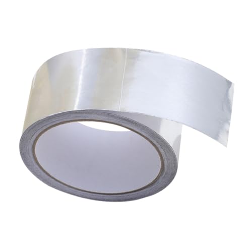 Ipetboom Hochtemperaturbeständiges Aluminiumfolie Klebeband Selbstklebend Stark Haftend Isolierend für Dämmung Dichtungsband Reparatur von Kabeln und Rohren Geeignet von Ipetboom