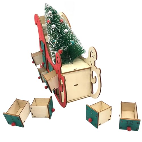 Ipetboom Holz Countdown Kalender für Weihnachten Tägiger Adventskalender zur Festlichen Dekoration für Zuhause Büro und für Familienfeiern von Ipetboom