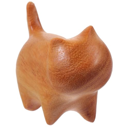 Ipetboom Holzkatze Figur Handgeschnitzt Niedliche Miniatur Katzenfigur Desktop Dekoration für Katzenliebhaber Langlebiges Holzornament Geschenkidee für Zuhause und Büro Ipetboom Holzkatze Figur Handgeschnitzt Niedliche Miniatur Katzenfigur Desktop Dekoration für Katzenliebhaber Langlebiges Holzornament Geschenkidee für Zuhause und Büro von Ipetboom
