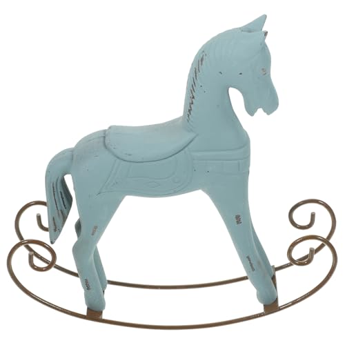 Ipetboom Holzpferd Statue Farbige Nordic Holzfigur für Tischdekoration Einzigartiges Animal Ornament im Boho Stil für Wohnzimmer und Schreibtisch Blau Ipetboom Holzpferd Statue Farbige Nordic Holzfigur für Tischdekoration Einzigartiges Animal Ornament im Boho Stil für Wohnzimmer und Schreibtisch Blau von Ipetboom