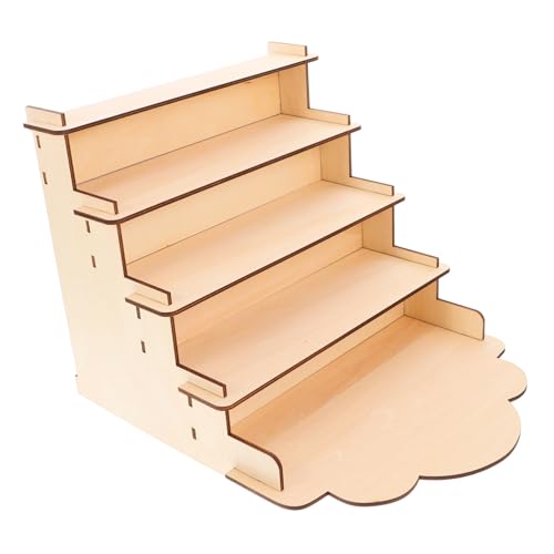 Ipetboom Holzständer für Grußkarten Tragbarer Mehrstufiger Kartenhalter für Postkarten für Einzelhandel und Veranstaltungen Robustes und Design von Ipetboom