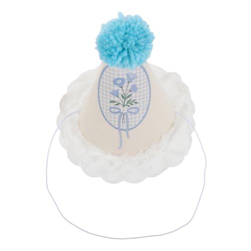 Ipetboom Kindergeburtstagsparty Papierhüte mit Pom Pom und Spitzenrand Leichte Kegelpartyhüte für Jungen und Mädchen Buntes Partyzubehör für Drinnen und Draußen als Fotorequisiten und von Ipetboom