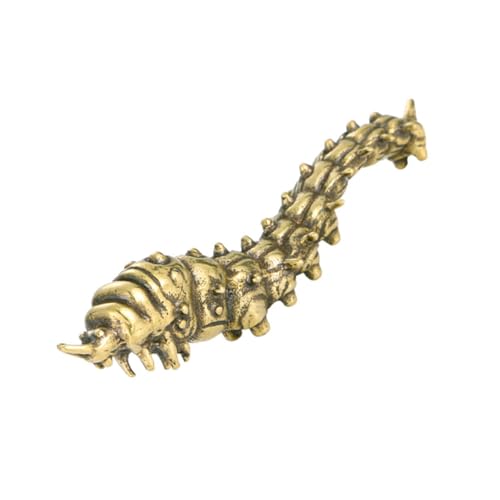 Ipetboom Kleine Messing Raupenfigur Desktop Deko Handgefertigt Kompakt Flacher Boden Tischdekoration Geschenkidee für Freunde von Ipetboom