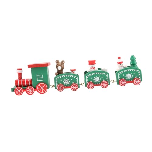 Ipetboom Kleine Zugdekoration Weihnachts Geburtstagskuchen Motor Thema Ornament Miniatur Topper Junge Kuchendekoration Kleine Feier Party Kuchen Holz Grün von Ipetboom
