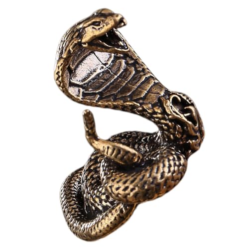 Ipetboom Kreative Schlange aus Messing Vintage Schlangenfigur Desktop Ornament für Büro und Zuhause Perfektes für Glücksbringer und Dekoration von Ipetboom