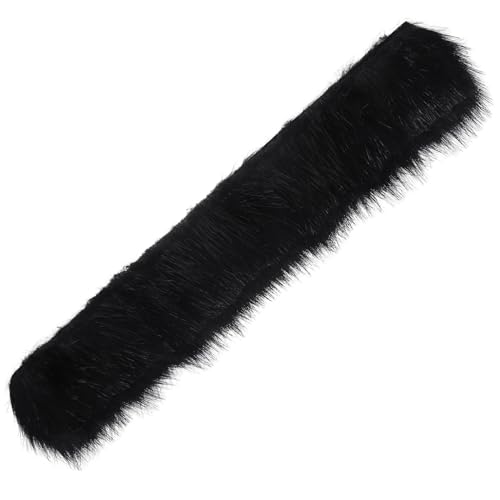 Ipetboom Kunstpelzband Schwarz Flauschiges Dekoband DIY Bastelband für Hüte Schuhe Kleidung Wohnaccessoires Vielseitig Verwendbar Festliche Handwerksdeko von Ipetboom