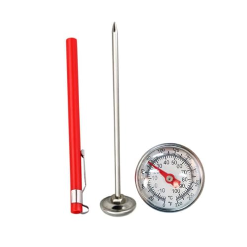 Ipetboom Lebensmittelthermometer für Kaffee und Milch Präzisionsmesser für Küche und Haushalt mit Praktischer Abdeckung für Bbq Steak und von Ipetboom
