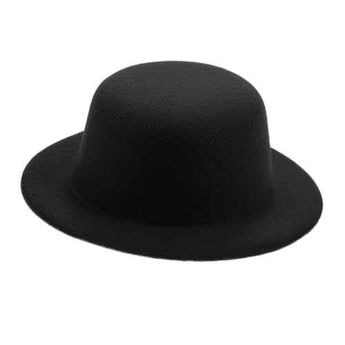 Ipetboom Lolita Top -Hut Puppenhüte selber Machen Plüschpuppenhüte Mini-Fascinator-Hüte Mini-Topper-Hüte Puppenbastelhüte Puppe verkleiden Zubehör Gebürstetes Tuch Black von Ipetboom