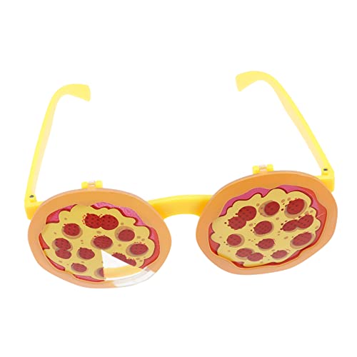 Ipetboom Lustige Partybrille mit Pizza Robustes Brillengestell Fotorequisite für Valentinstag und Karneval Unisex Partyaccessoire für Erwachsene bei Festen und Junggesellenabschied von Ipetboom