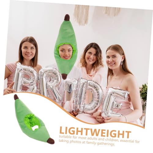 Ipetboom Lustiger Bananenhut aus Leichtem Pp-baumwollmaterial Niedliches Frucht-kostüm-accessoire für Erwachsene für Halloween Cosplay Themenpartys und Fotorequisiten von Ipetboom