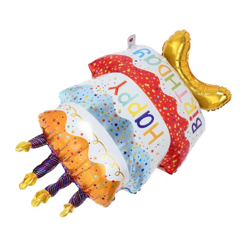 Ipetboom Lustiger Kuchenballon aus Aluminiumfolie Stehender Folienballon für Geburtstagsfeiern Luftballon mit Einzigartigem Design für Kuchen Dekoration und Festliche von Ipetboom