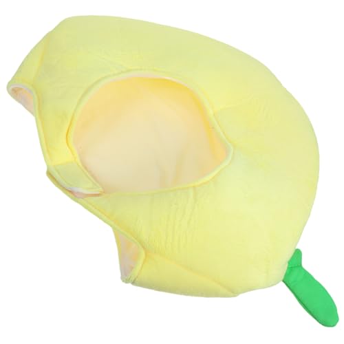 Ipetboom Lustiger Partyhut Zitronenform Plüschmütze Weiches Material Bequeme Kopfbedeckung Fotorequisite für Karneval Maskerade Mottoparty von Ipetboom