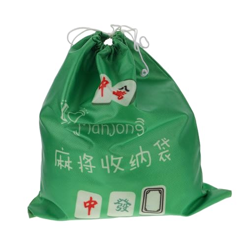 Ipetboom Mahjong Aufbewahrungstasche Kordelzug Leicht Tragbar Organizer Für Reise Und Spielabende Grün Mahjong Halter Praktisch Robust von Ipetboom