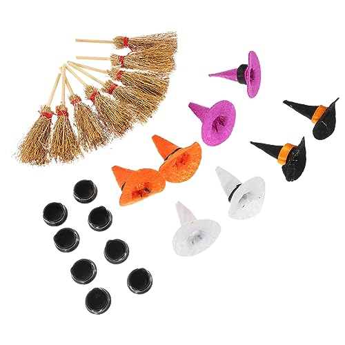 Ipetboom Mini Hexenhüte Teiliges Set für Puppenhaus Deko Basteln Halloween Miniatur Hexenbesen Kleine Puppenhüte für Mini Häuser Landschaft Ipetboom Mini Hexenhüte Teiliges Set für Puppenhaus Deko Basteln Halloween Miniatur Hexenbesen Kleine Puppenhüte für Mini Häuser Landschaft von Ipetboom