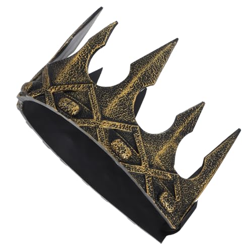 Ipetboom Mittelalterliche Königskrone aus Weichem Schaumstoff Antikes Gold Verstellbar Herren Cosplay Zubehör für Halloween Bühne Party Geburtstagsfeier und Festliche Anlässe von Ipetboom