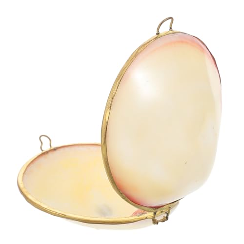 Ipetboom Natürliche Kleine Muschel Schmuckschatulle Kompakte Schmuckaufbewahrung Box für Ringe Ohrringe Halsketten Reise Schmuckkästchen Geschenkbox für Frauen Vintage Truhe von Ipetboom