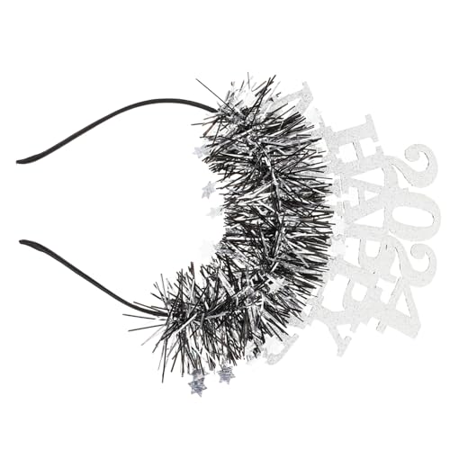 Ipetboom Neujahrs stirnband Konfetti Party haarreif Silbern Festlicher Kopfschmuck Unisex Für Silvester Feier und Festival Dekoration von Ipetboom