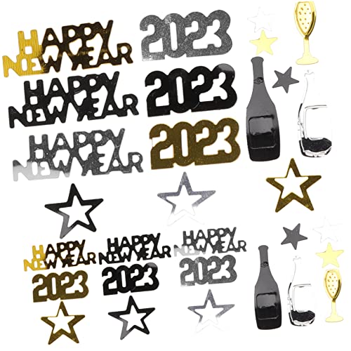 Ipetboom Neujahrsfeier Konfetti Dekorationen Streudeko für Partys Festliche Tischdeko Kreative Partyzubehör für Frohes Neues Jahr Schwarz Gold Silber Ipetboom Neujahrsfeier Konfetti Dekorationen Streudeko für Partys Festliche Tischdeko Kreative Partyzubehör für Frohes Neues Jahr Schwarz Gold Silber von Ipetboom