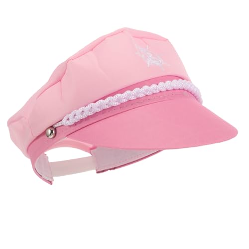 Ipetboom Niedliche Rosa Matrosen Kapitänsmütze Verstellbar Atmungsaktiv Leicht und Hautfreundlich Modisch für Damen für Cosplay Partys Alltag und von Ipetboom