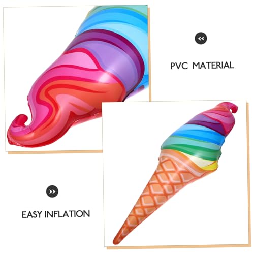 Ipetboom PVC Aufblasbarer Eiscreme Partyballon Langlebiger Eiscreme Dekoballon als Partydekoration und und Fotomotive von Ipetboom