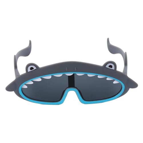 Ipetboom Partybrille Shark Design Lustige Foto Brille mit Haiform Witzige Partybrille für Mädchen Jungen Kreative und Leichte Faschingsbrille für Fasching Geburtstagsfeier von Ipetboom