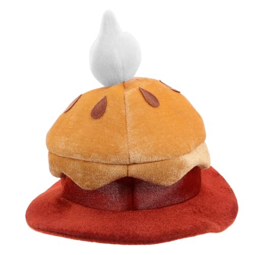 Ipetboom Plüsch Halloween Hut Rundes Kostüm-accessoire mit Lebendigem Kürbiskuchen-design Wiederverwendbarer Festhut für Erwachsene und Teens für Halloween Weihnachten und Gruppenfotos von Ipetboom