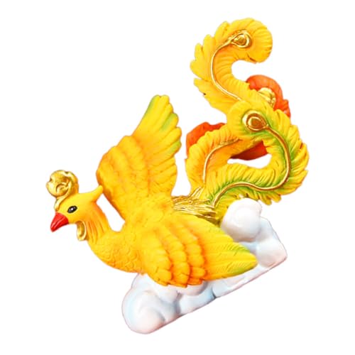 Ipetboom Resin Tier Cake Dekoration Miniatur Tierornament Statue Kuchen Ornament Langlebig Stabile Basis Chinesisches Glückssymbol für Festtage und Partys von Ipetboom