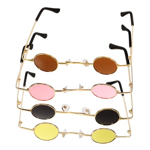 Ipetboom Retro Runde Sonnenbrillen Set Unisex Mini Mode Brille Disco Brille Für Männer Frauen Party Accessoire von Ipetboom