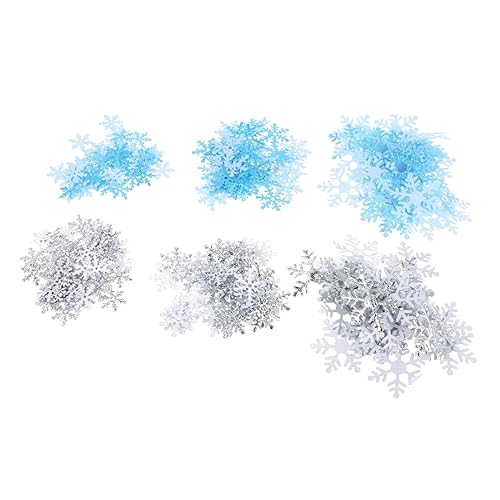 Ipetboom Schneeflocken Konfetti Blau und Silber DIY Weihnachtsdeko Streudeko für Party Hochzeit Geburtstag und Winterfeiern Festliche Tischdekoration von Ipetboom