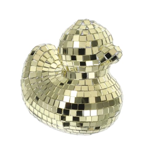 Ipetboom Spiegelnde Disco Ente Dekoration aus Reflektierendem Material Langlebiges Tierornament für Tischdeko Partyaccessoire und Kreatives Wohnaccessoire für Zuhause und Veranstaltungen von Ipetboom