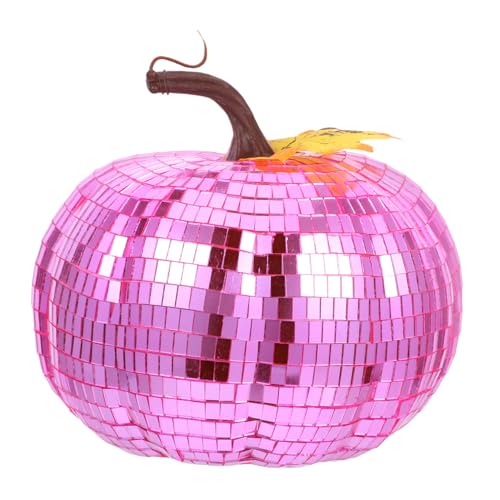 Ipetboom Spiegeloberfläche Kürbis Figur für Zuhause und Partys Pinkes Deko Element für Halloween und Tägliche Verwendung von Ipetboom