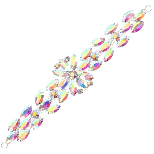 Ipetboom Strass Applikation Pferdeauge Form Glitzernde Hochzeitsschärpe Brautgürtel Dekoration für Kleider Taschen Schuhe Handarbeit Vielseitig Einsetzbar für Kleidung und Accessoires von Ipetboom