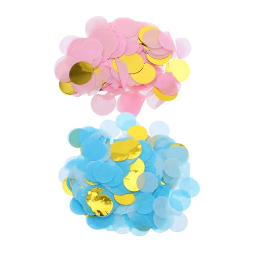 Ipetboom Teiliges Gender Reveal Konfetti aus Papier Shower Streudeko in Blau und Runde Gender Reveal Tischdekoration für Babyparty Reißfest und Farbintensiv von Ipetboom