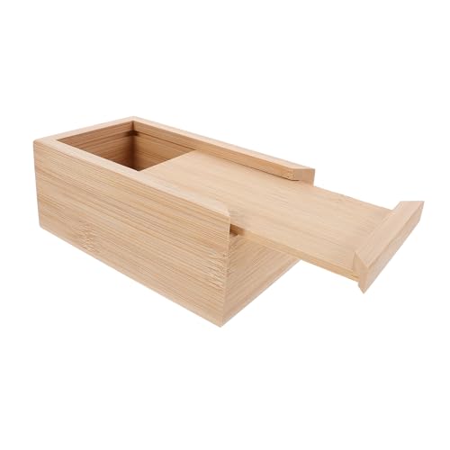 Ipetboom Unbehandelte Holz Aufbewahrungsbox mit Schiebedeckel Vintage Holzschatulle für Schmuck und Kleine Gegenstände Stabile Natürliche Holzbox Handgefertigte Kleine Holzkiste für von Ipetboom