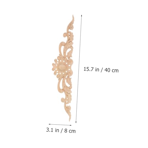 Ipetboom Unlackierte Holzornamente Möbel Holzschnitzerei Onlay Applikation Handgeschnitzt für Schrank Dekoration DIY Holzdekor von Ipetboom