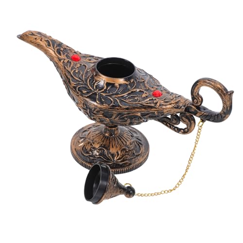 Ipetboom Vintage Arabische Lampe Figur Requisiten Für Arabische Kostüme Sammlerfigur Retro-lampenstatue Tischdekoration Party-Dekoration Vintage-tischdekoration Für Feiern Und von Ipetboom