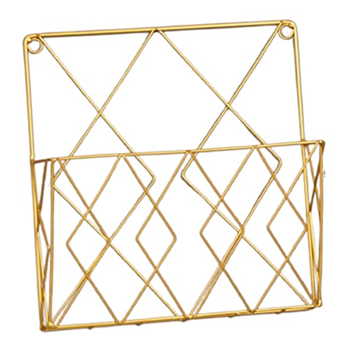 Ipetboom Wandmontierter Bücherhalter aus in Gold Rustikaler Bücher und Magazinaufbewahrungsständer Dekoratives Wandregal für Büro und Wohnzimmer Stabiler Organizer für Bücher und von Ipetboom