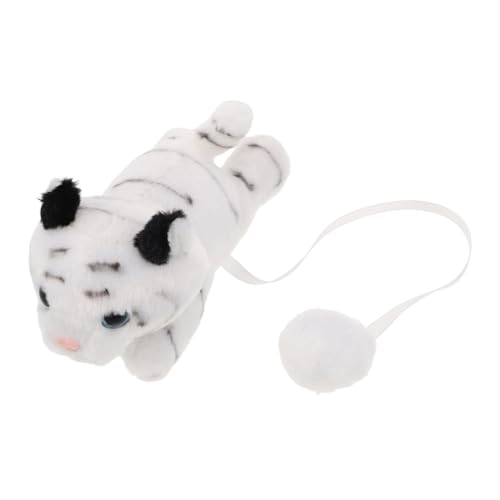 Ipetboom Weißer Plüsch Tiger Schulterpuppe Realistisches Weiches Kuscheltier Cartoon Tier Accessoire für Party Alltag und Kostüm Vielseitige Bequeme Dekoration Ipetboom Weißer Plüsch Tiger Schulterpuppe Realistisches Weiches Kuscheltier Cartoon Tier Accessoire für Party Alltag und Kostüm Vielseitige Bequeme Dekoration von Ipetboom