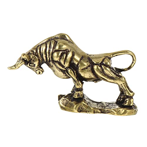 Ipetboom Zodiac Ox Ornament aus Hochwertigem Messing Retro Bürodekoration mit Polierter Oberfläche Kompaktes Wohnaccessoire für Wohnzimmer und Kinderzimmer Stilvolle Tischdeko von Ipetboom