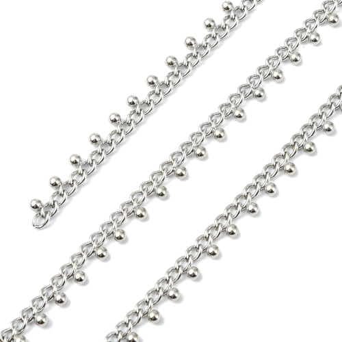 Ipotkitt 1 x 1 m lange Panzerketten aus 304 Edelstahl, ungeschweißt, O-Form, Perlen, Gliederketten für DIY-Halsketten, Armbänder, Fußkettchen, Kunsthandwerk und Schmuckherstellung, 3 ~ 5,5 mm breit Ipotkitt 1 x 1 m lange Panzerketten aus 304 Edelstahl, ungeschweißt, O-Form, Perlen, Gliederketten für DIY-Halsketten, Armbänder, Fußkettchen, Kunsthandwerk und Schmuckherstellung, 3 ~ 5,5 mm breit von Ipotkitt