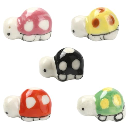 Ipotkitt 10 Stück 5 Farben Handgefertigte bedruckte Porzellan-Schildkrötenperlen Schildkröte Meerestier Sommer Themed Spacer Perlen für DIY Armband Schlüsselanhänger Halskette Schmuckherstellung Ipotkitt 10 Stück 5 Farben Handgefertigte bedruckte Porzellan-Schildkrötenperlen Schildkröte Meerestier Sommer Themed Spacer Perlen für DIY Armband Schlüsselanhänger Halskette Schmuckherstellung von Ipotkitt