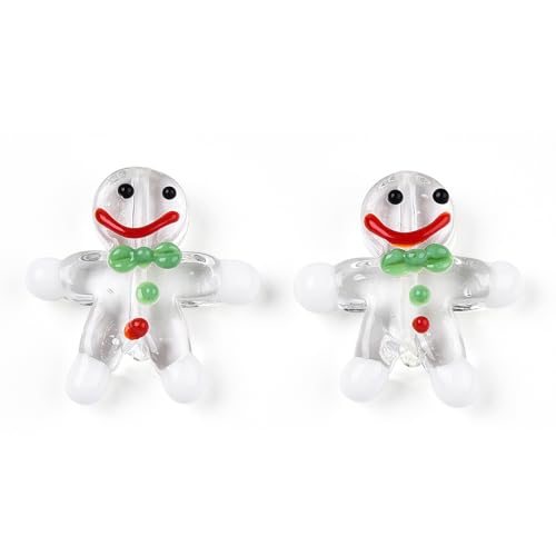 Ipotkitt 10 Stück klare Lebkuchenmann-Kristallperlen für Weihnachten, Winter, Glasperlen für DIY, Schmuck, Handwerk, Halsketten, Armbänder, Ohrringe, Schlüsselanhänger, Geldbörse, Party-Dekoration Ipotkitt 10 Stück klare Lebkuchenmann-Kristallperlen für Weihnachten, Winter, Glasperlen für DIY, Schmuck, Handwerk, Halsketten, Armbänder, Ohrringe, Schlüsselanhänger, Geldbörse, Party-Dekoration von Ipotkitt