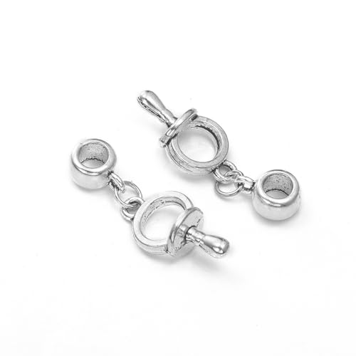 Ipotkitt 10 Stück tibetischer Stil Legierung Schnuller europäische baumelnde Charms Baby Thema großes Loch Charms für DIY Schmuckherstellung Armband Halskette Ohrringe Schlüsselanhänger Geldbörse von Ipotkitt