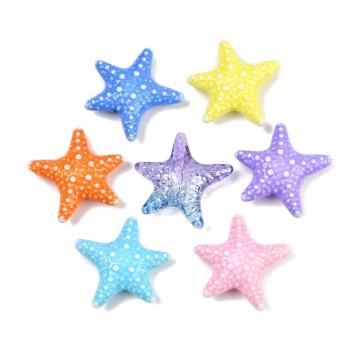 Ipotkitt 100 Stück gemischte Farben, undurchsichtig, Acryl, Seestern-Perlen, Meeres-, Ozean-Tier-, Strand-Abstandshalter, Perlen für DIY-Schmuckherstellung, Armbänder, Ohrringe, Halsketten Ipotkitt 100 Stück gemischte Farben, undurchsichtig, Acryl, Seestern-Perlen, Meeres-, Ozean-Tier-, Strand-Abstandshalter, Perlen für DIY-Schmuckherstellung, Armbänder, Ohrringe, Halsketten von Ipotkitt
